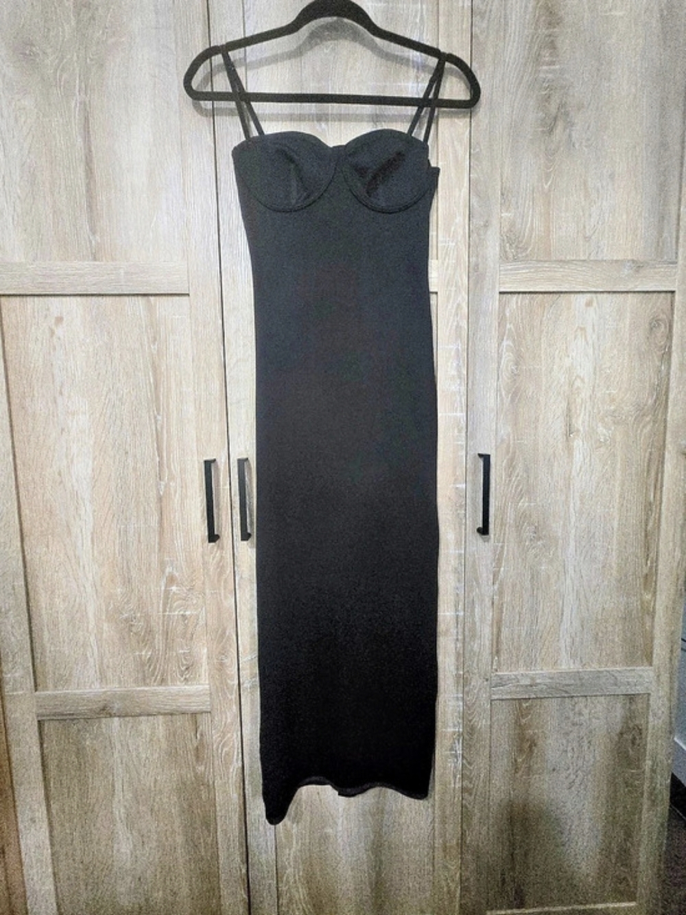ZARA Bodycon Black Maxi Dress Size Small